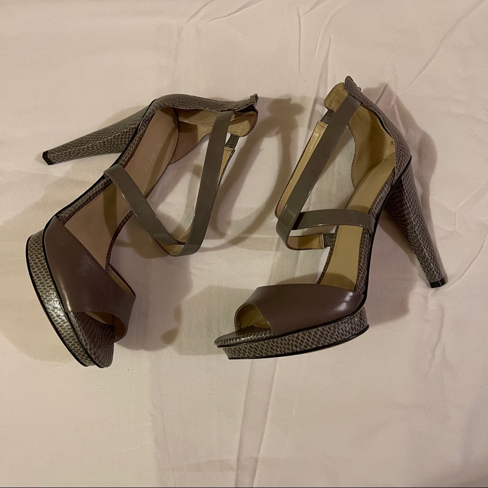 Brand New- Nine West Grey Strappy Sandals